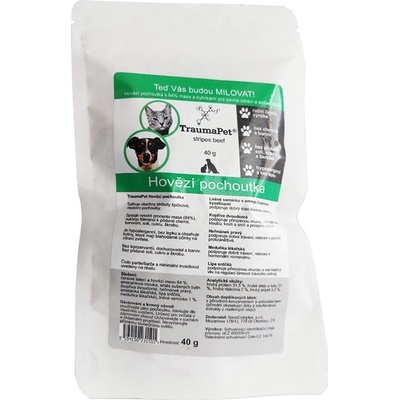 TRAUMAPET Beef stripes pochoutka 40 g