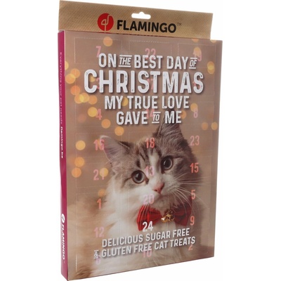 Flamingo Adventní kalendář s pamlsky pro kočky 295g