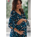 Těhotenské kojící šaty Two Ways Midi Dress Navy Blue