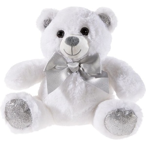 HEUNEC Плюшена играчка Heunec - Мече с панделка, бяло, 25 cm (494558) - baby