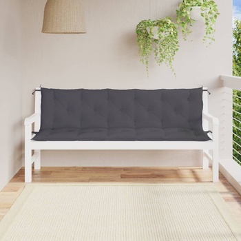 Image 1 of vidaXL Възглавници за градински пейки 2 бр антрацит 180x50x7 см плат (361716)
