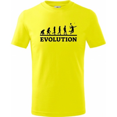 Evolution badminton černý tisk dětské tričko Basic