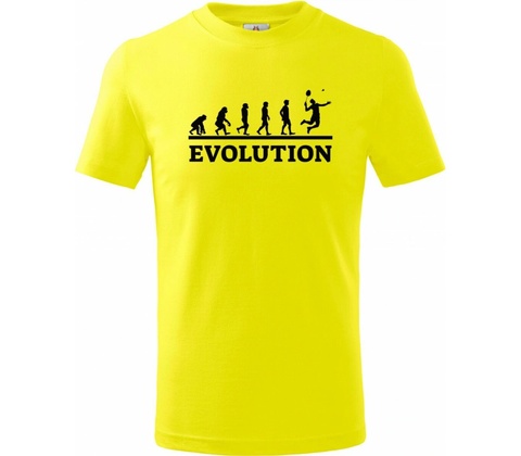 Evolution badminton černý tisk dětské tričko Basic