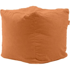 PUFRELAX Пуф, 80л. , Табуретка Куб - Terracotta Orange, Перящ се калъф, Гама Premium, Пълнеж от Полистиролни перли (PUF-G-C-PT-TCOR) - topmall