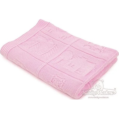 Baby Matex Детско плетено одеяло Baby Matex - Розово (5902675023474)