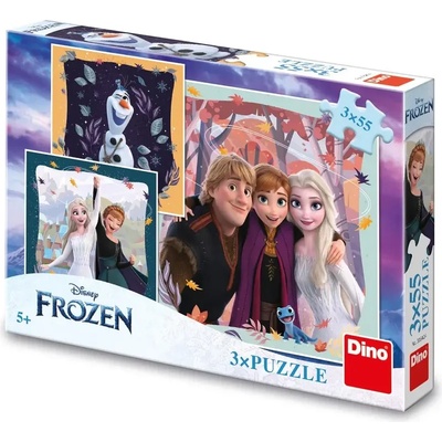 Dino - Puzzle 3x55 Frozen: Radostná jeseň - 40 - 99 piese