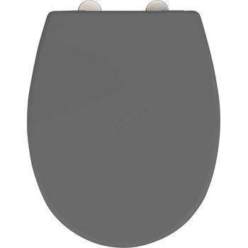 WENKO 24572100-WC тоалетна седалка VORNO NEO 46x37 cm сива/сребриста (WE0688)