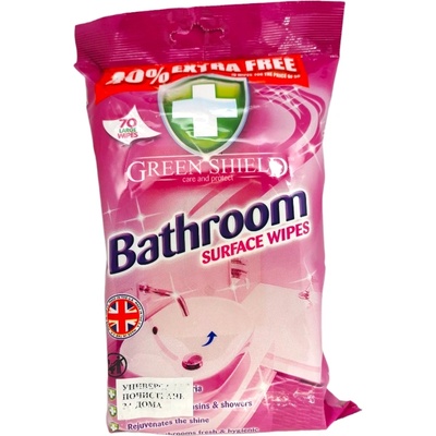 Green Shield мокри кърпи за почистване на баня, 70 броя