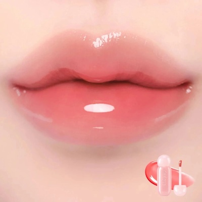 Dasique Juicy Dewy Glow Tin 01 Peach Glace šťavnatý lesk na pery pre hydratáciu a žiarivý efekt 5,5 g