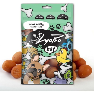 Lyopro DOG poch sušené Kuřecí kuličky 70 g