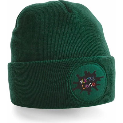 Beechfield Zimní čepice s vlastním potiskem lahvově zelená