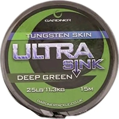 Gardner šnůra Ultra Sink Tungsten 15m 25lbs Deep Green