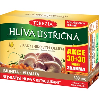 Terezia Hliva Ustricovitá S Rakytníkovým Olejom kapsúl 30+30 60 ks