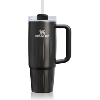 STANLEY Quencher H2. O FlowState Fluted Tumbler неръждаема термочаша със сламка средни Black PVD