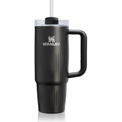 STANLEY Quencher H2. O FlowState Fluted Tumbler неръждаема термочаша със сламка средни Black PVD 890ml