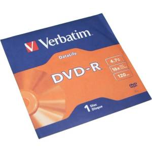 Verbatim Диск DVD-R Verbatim Daralife 4.7GB 16X 43844 (Ver000221)