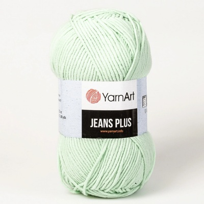 YarnArt pletací / háčkovací příze YarnArt JEANS PLUS 79 zelenkavá, jednobarevná, 100g/160m