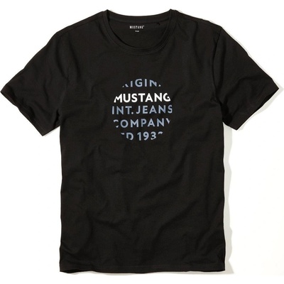 Mustang Čierne pánske tričko Jesper