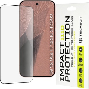 Techsuit Стъклен протектор за Google Pixel 11 Pro XL - 111D Full Cover / Full Glue Glass - Techsuit - Черен