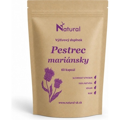 Natural Pestrec mariánsky 200 mg 60 veg. kapsúl