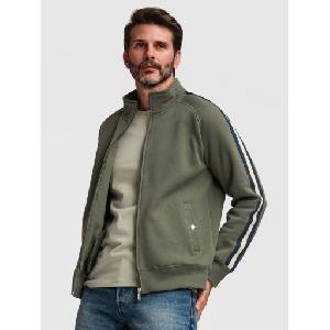 Ombre Clothing Мъжки суитшърт с висок ръб и кант - оливен V2 B1718 Ombre Clothing Ombre Clothing | Zelen | МЪЖЕ | S