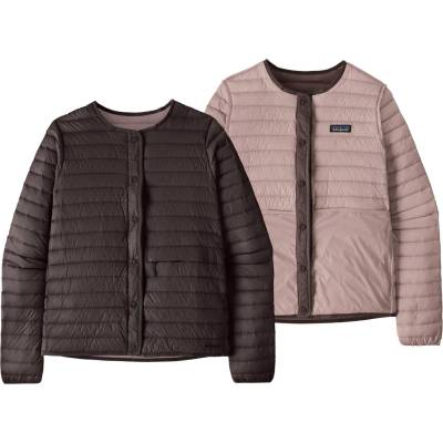 Patagonia Дамско пухено яке Patagonia Women's LW Reversible Down Sweater Cardigan Down jacket - Den Brown (104-7087-0212)