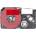 Compatible Съвместима лента за Casio XR - 6RD - 6mm x 8m - Черен печат / червен фон KP36499