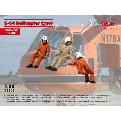 ICM S-64 Helicopter Crew 3 fig. 1:35