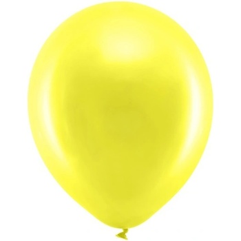 Party Deco Латексови Балони Металик, Жълто 30см
