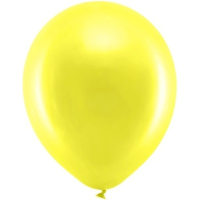 Party Deco Латексови Балони Металик, Жълто 30см