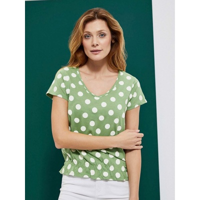 Moodo Зелена дамска блуза на точки Moodo Moodo | Zelen | ЖЕНИ | XS