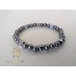 Radi handmade Мъжка гривна със сив хематит (395)
