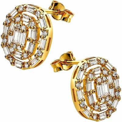 Zlaton Náušnice žluté zlato visací se zirkony 1.3cm 3.25g 000132701257