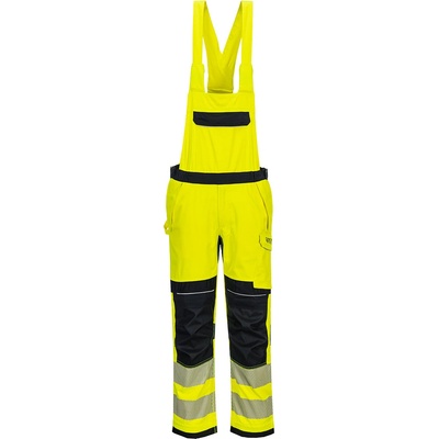 Portwest HI-VIS PW3 MODAFLAME FR420/ Огнеупорни Hi-VIS панталони с гащеризон - HV Жълто/Тъмносиньо XXL (FR420YNRXXL)