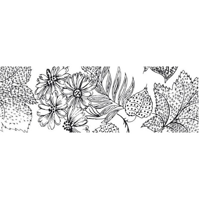 Dimex M-319 vliesová fototapeta na zeď Black flowers 5 rozměry 330 x 110 cm