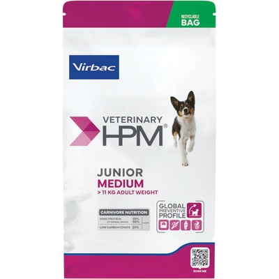 Virbac Veterinary HPM Junior Dog Special Medium 12 kg