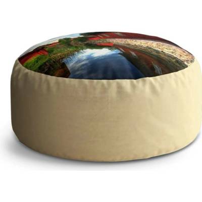 Sablio Taburet Circle Červený dům: 38x48 cm