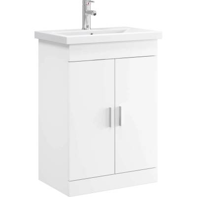 vidaXL Комплект мебели за баня Бяло 61 x 40 x 84, 5 см (3404350)