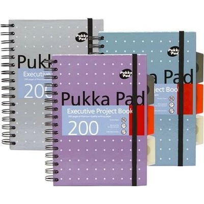 PUKKA PAD Sešit se spirálovou vazbou formát A5 linkovaný Metallic Project Book různé barvy 6336 MET