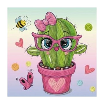 Diamond Dotz Pretty in pink Cactus Diamond Mosaic Cactus DTZ3013