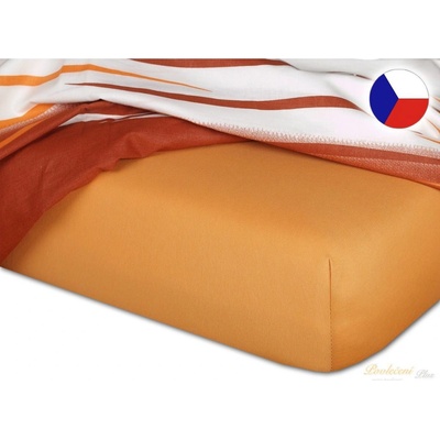 Dadka Jersey prostěradlo karamel 60x190x10
