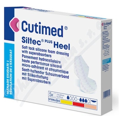 Cutimed Siltec Heel Plus nead.pěn.kr.16 x 24 cm 5 ks