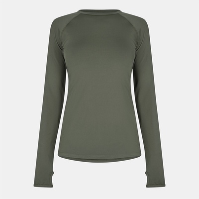 USA Pro Дамска фланелка с дълъг ръкав USA Pro Long Sleeve Top Womens - Khaki