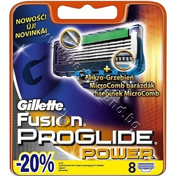 Gillette Ножчета Gillette Fusion ProGlide Power, 8-Pack, p/n GI-1301206 - Резервни ножчета за самобръсначка (GI-1301206)