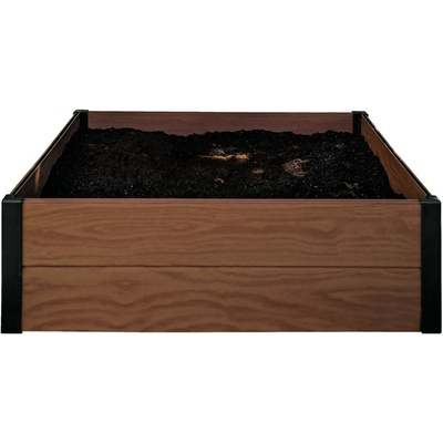 Keter Vyvýšený záhon Maple Square hnedá, 106 x 106 x 32 cm