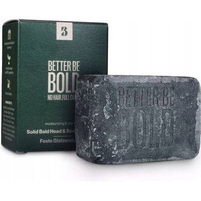 Better Be Bold Tuhý sprchový pomocník na hlavu i tělo Bald Head & Body Wash Bar 110 g