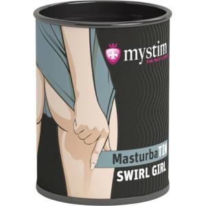 Mystim - мастурбатор Swirl Girl - вълнообразен - бял
