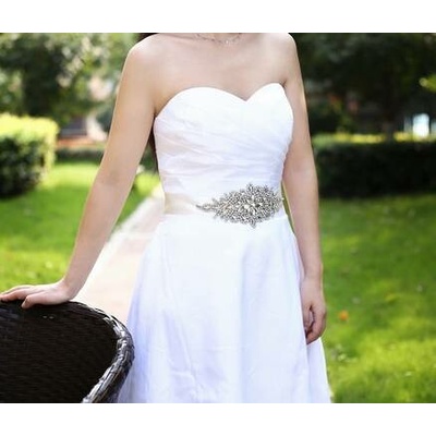 Naishide Jewelry LUXUSNÍ SVATEBNÍ PÁS BRIDAL bílá