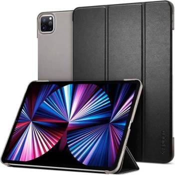 Spigen Case Smart Fold - кожен кейс и поставка за iPad Pro 11 M1 (2021) (черен)