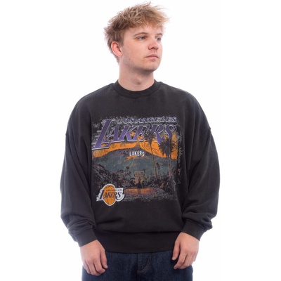 New Era NBA Washed Graphic Crewneck Chicago Bulls Black
